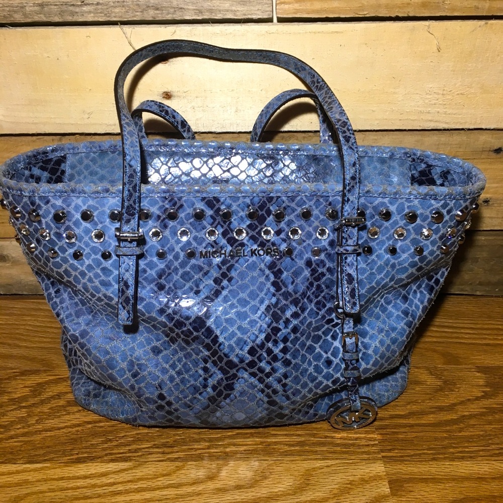 Michael Kors Blue Snakeskin purse